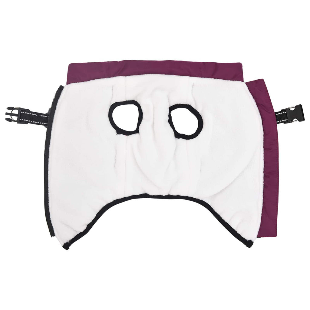 Vidaxl hondenjas met harnas paars m fleece en polyester