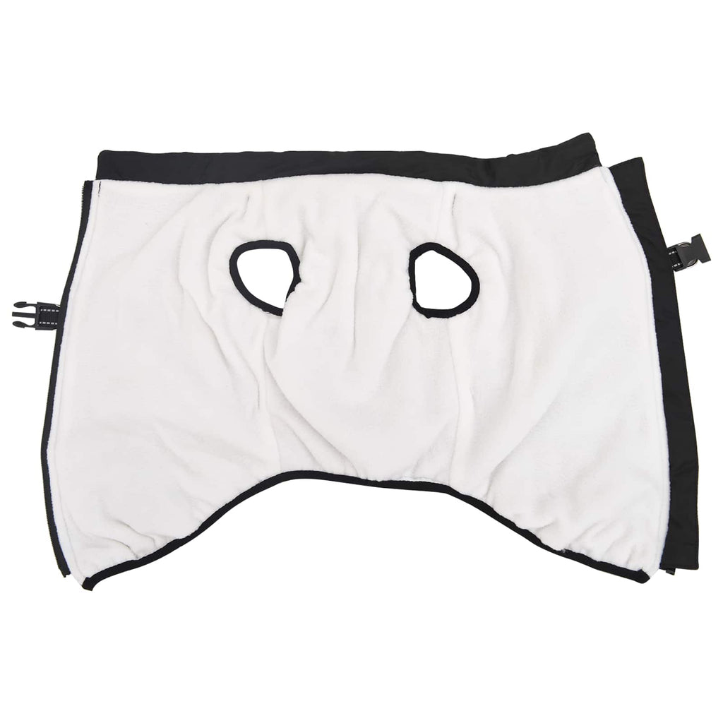 Vidaxl hondenjas met harnas zwart 4xl fleece en polyester