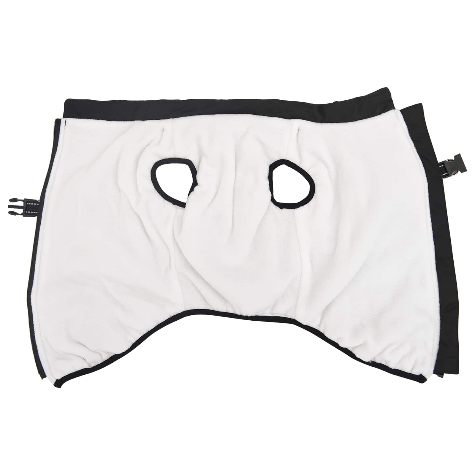 Vidaxl hondenjas met harnas zwart 4xl fleece en polyester