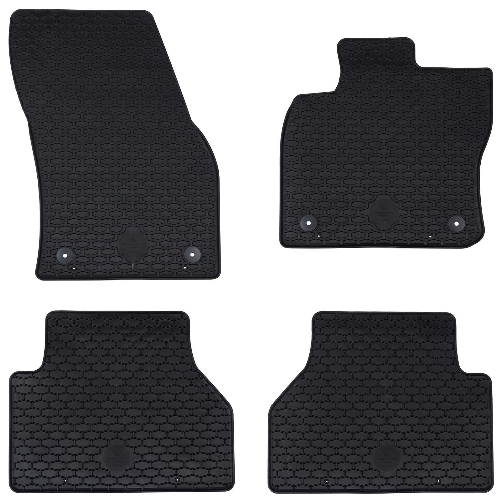 Vidaxl autobodemmat 4 pcs zwart tpe