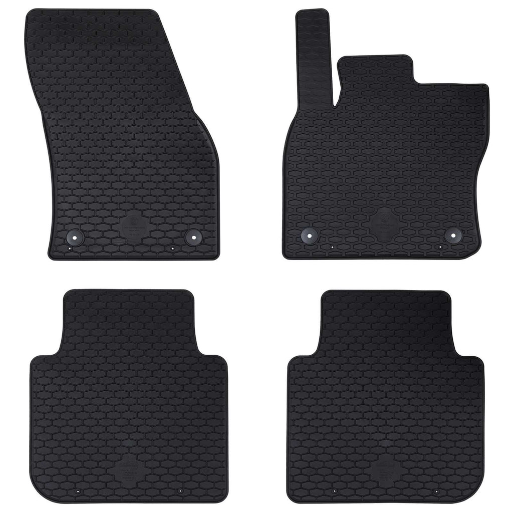 Vidaxl autobodemmat 4 pcs zwart tpe