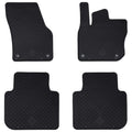 Vidaxl autobodemmat 4 pcs zwart škoda kodiaq tdi rubber