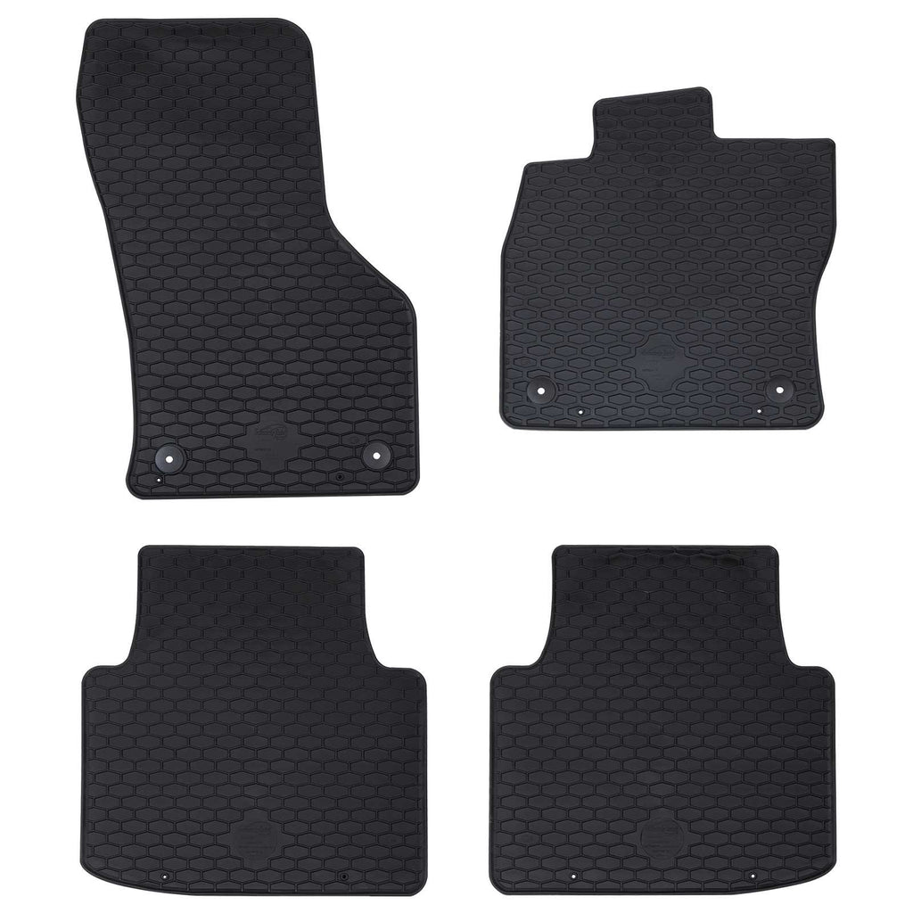 Vidaxl autobodemmat 4 pcs zwart geschikt voor vw arteon 4d achter tpe