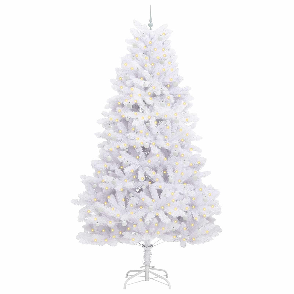Vidaxl kunstmatige inklapbare kerstboom wit 300 cm pvc en staal