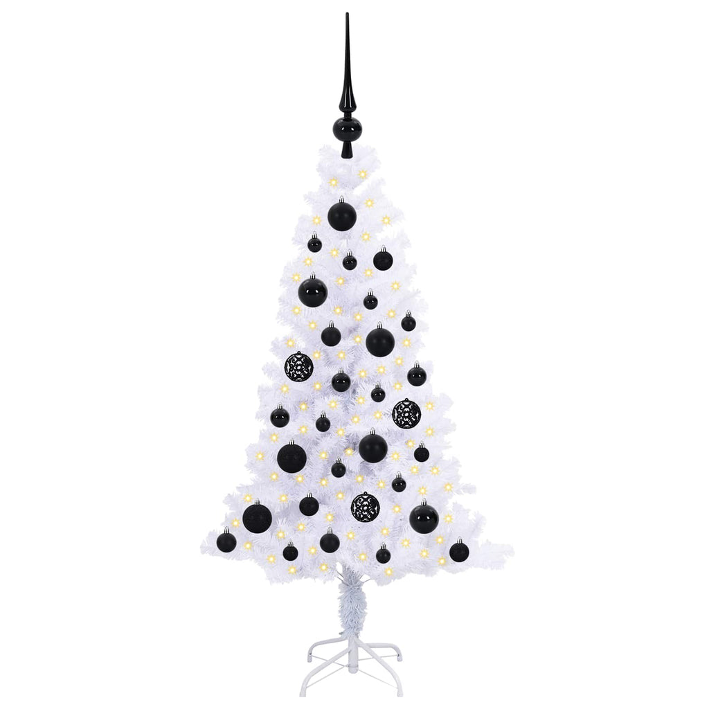 Vidaxl kunstkerstboom met 150 led wit 120 cm pvc en staal