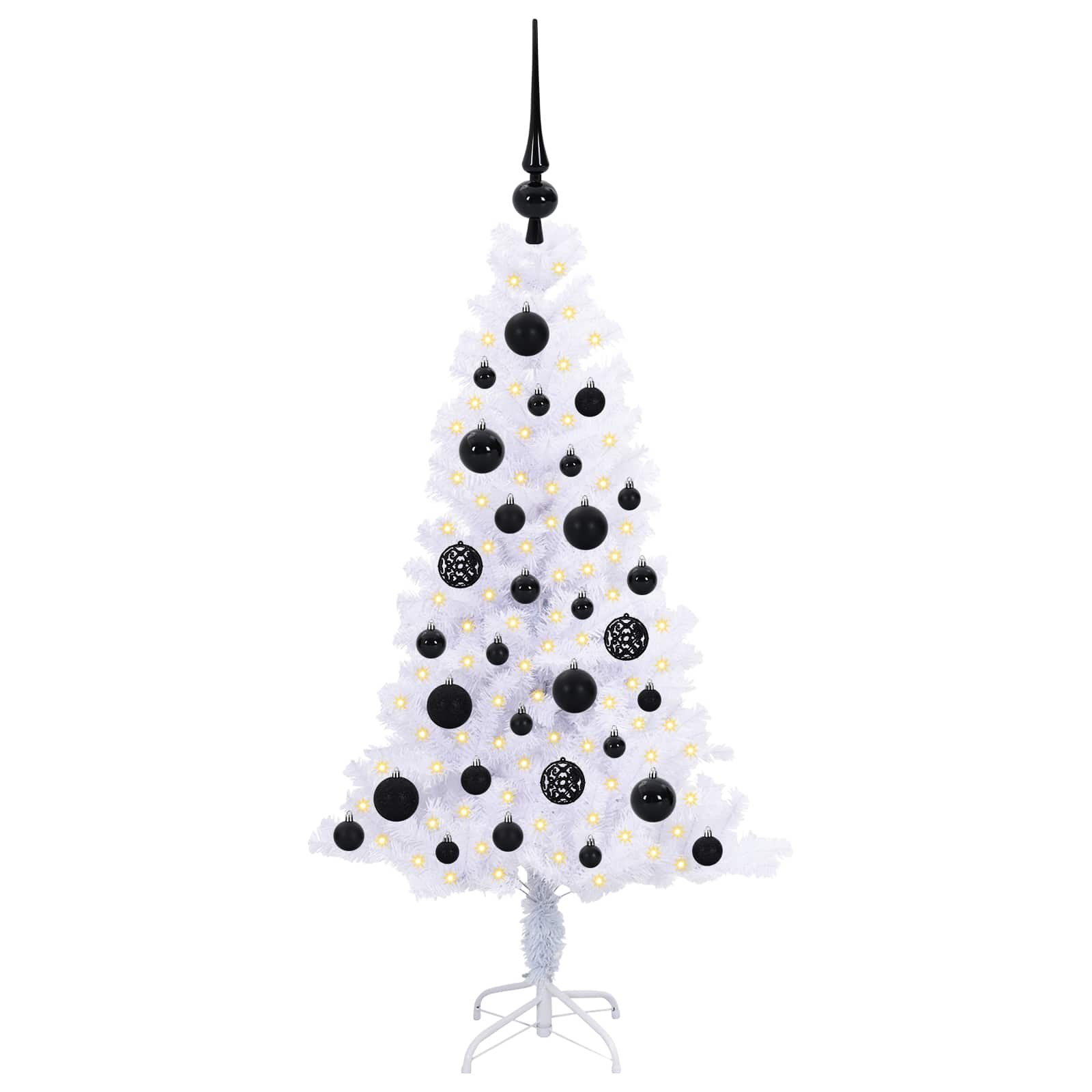 Vidaxl kunstkerstboom met 150 led wit 120 cm pvc en staal