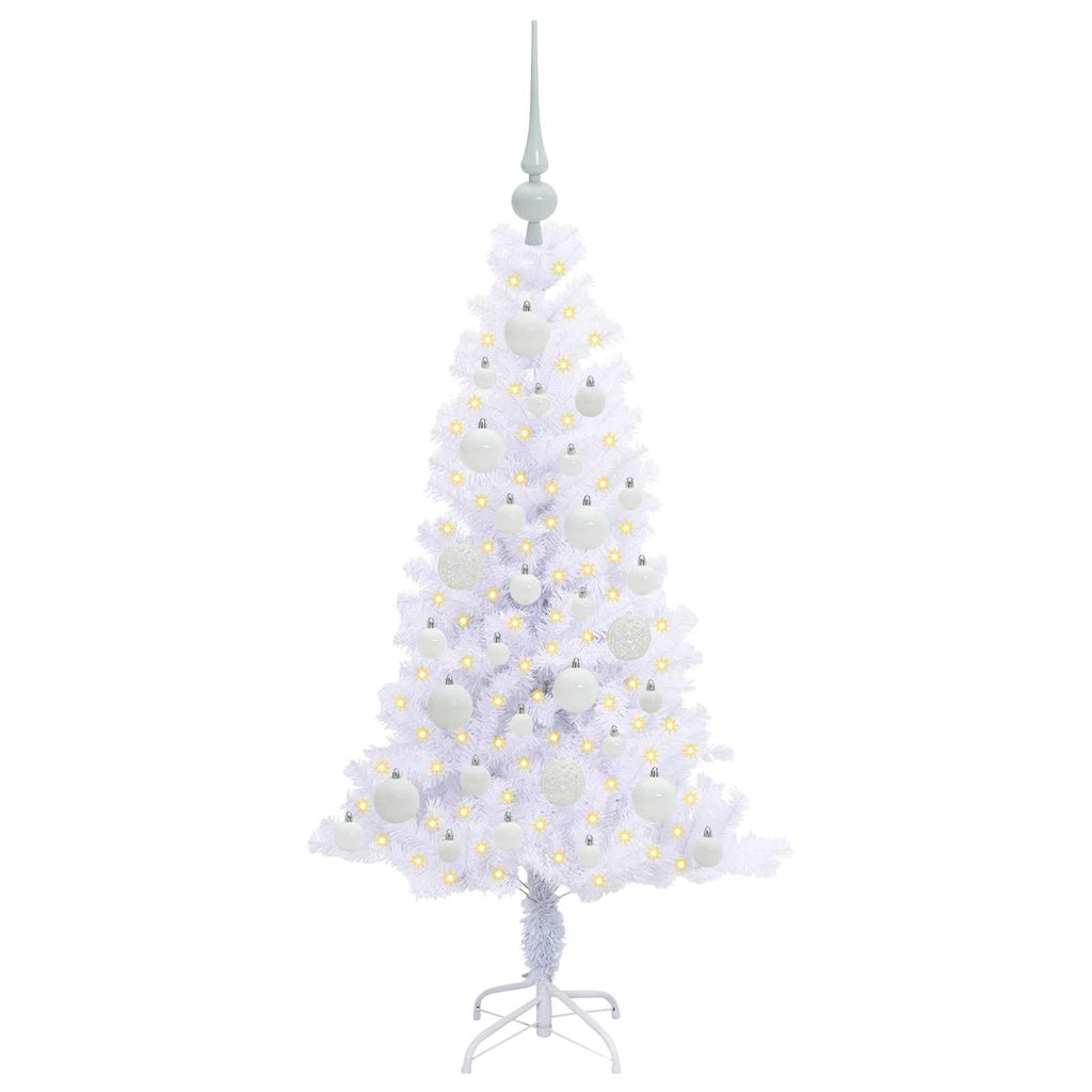 Vidaxl kunstkerstboom met 150 led wit 120 cm pvc en staal
