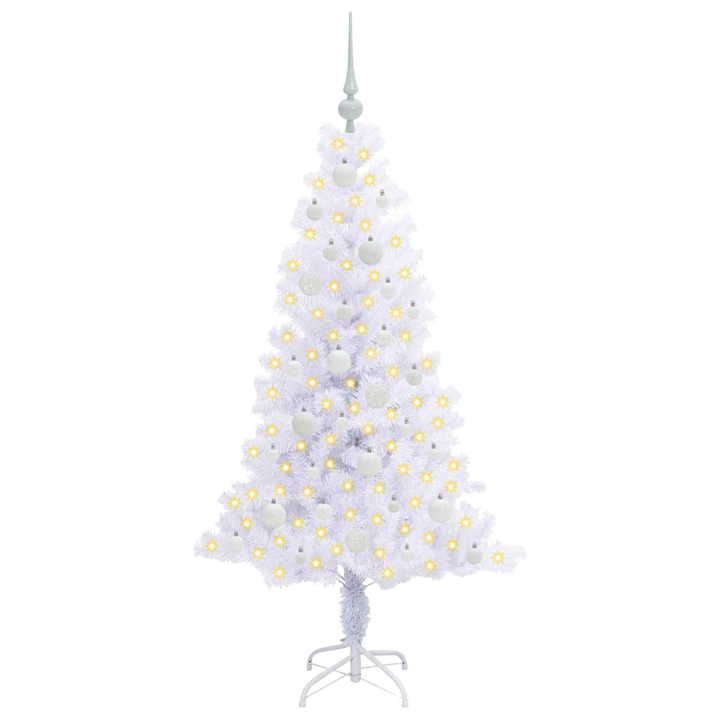 Vidaxl kunstkerstboom met 150 led wit 150 cm pvc en staal
