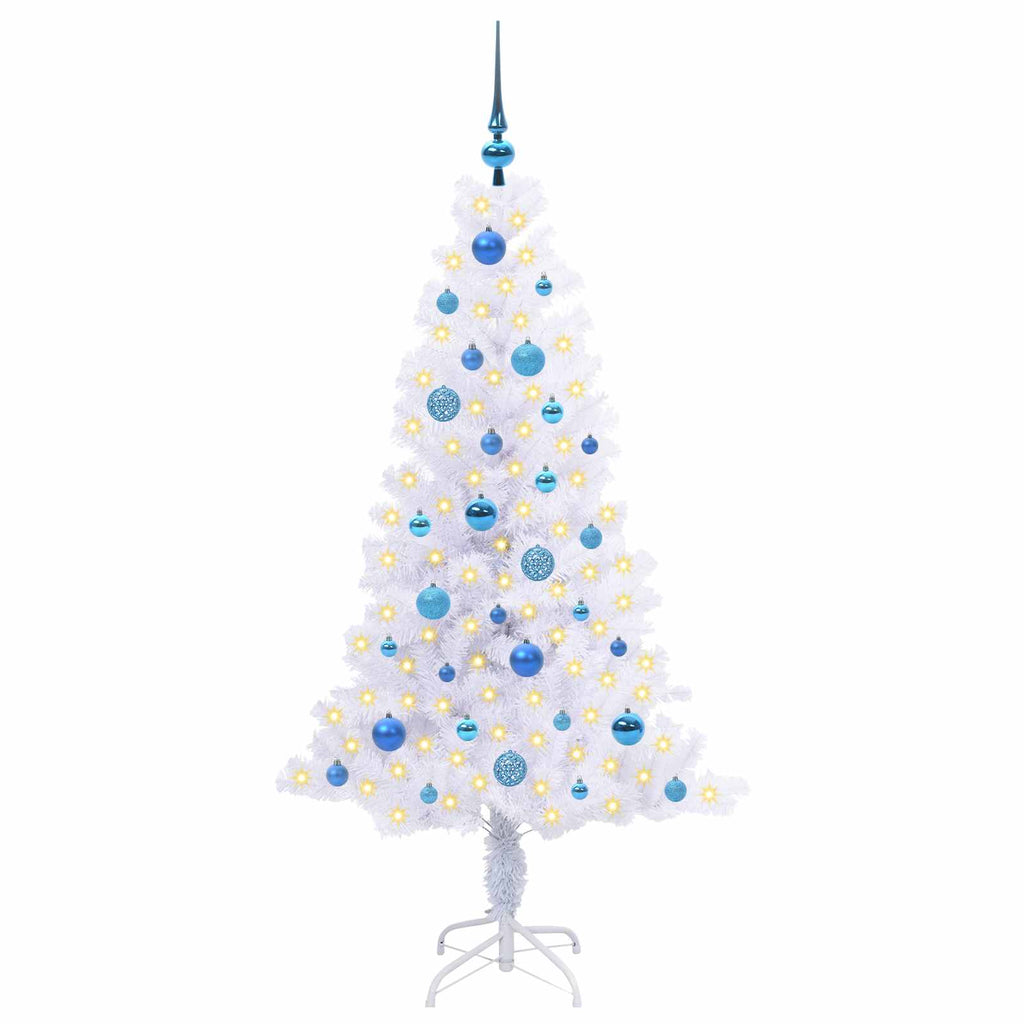 Vidaxl kunstkerstboom met 150 led wit 150 cm pvc en staal