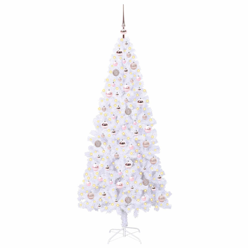 Vidaxl kunstkerstboom met 300 led wit 180 cm pvc en staal
