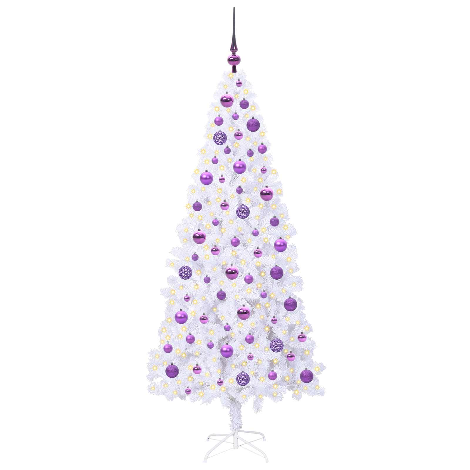 Vidaxl kunstkerstboom met 300 led wit 180 cm pvc en staal