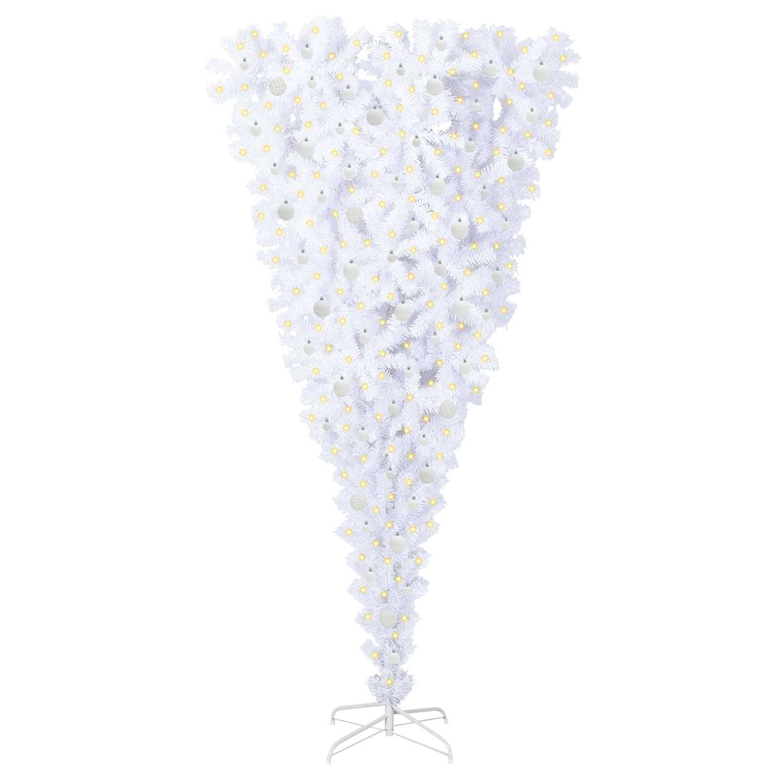 Vidaxl kunstkerstboom met 300 led wit 240 cm pvc en staal