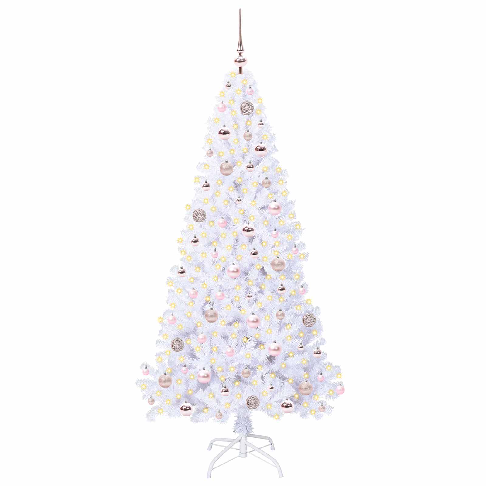 Vidaxl kunstkerstboom met 300 led wit 180 cm pvc en staal