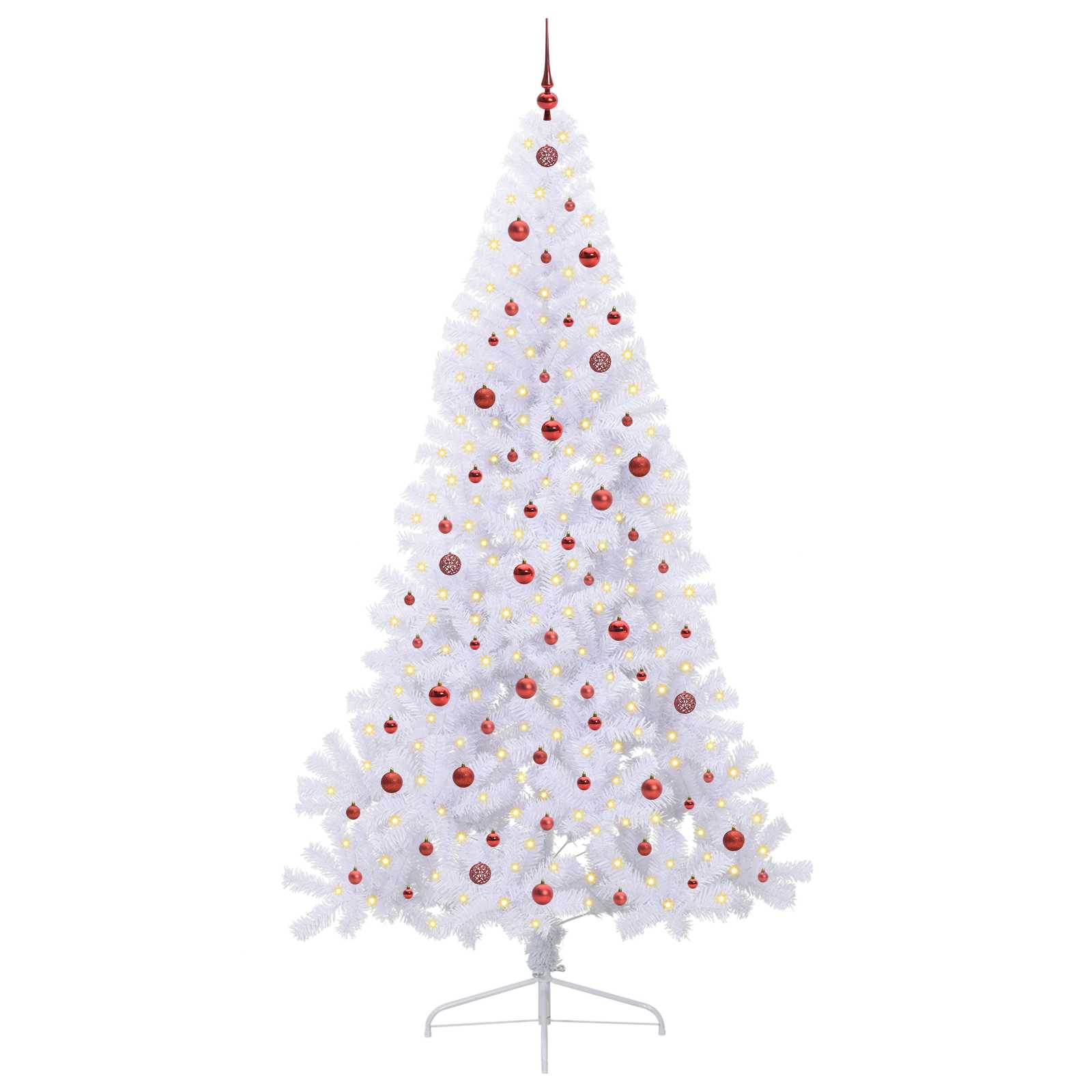 Vidaxl kunstkerstboom met 300 led wit 240 cm pvc en staal