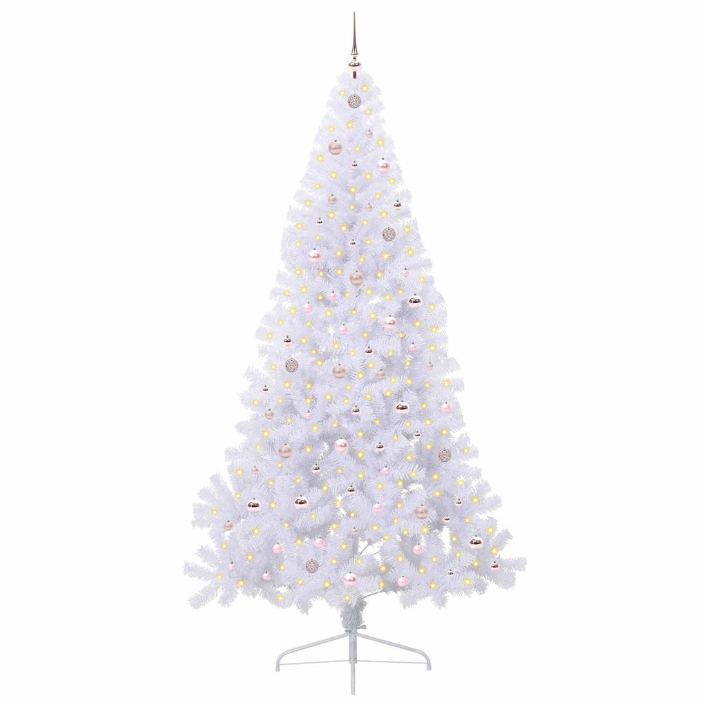 Vidaxl kunstkerstboom met 300 led wit 240 cm pvc en staal