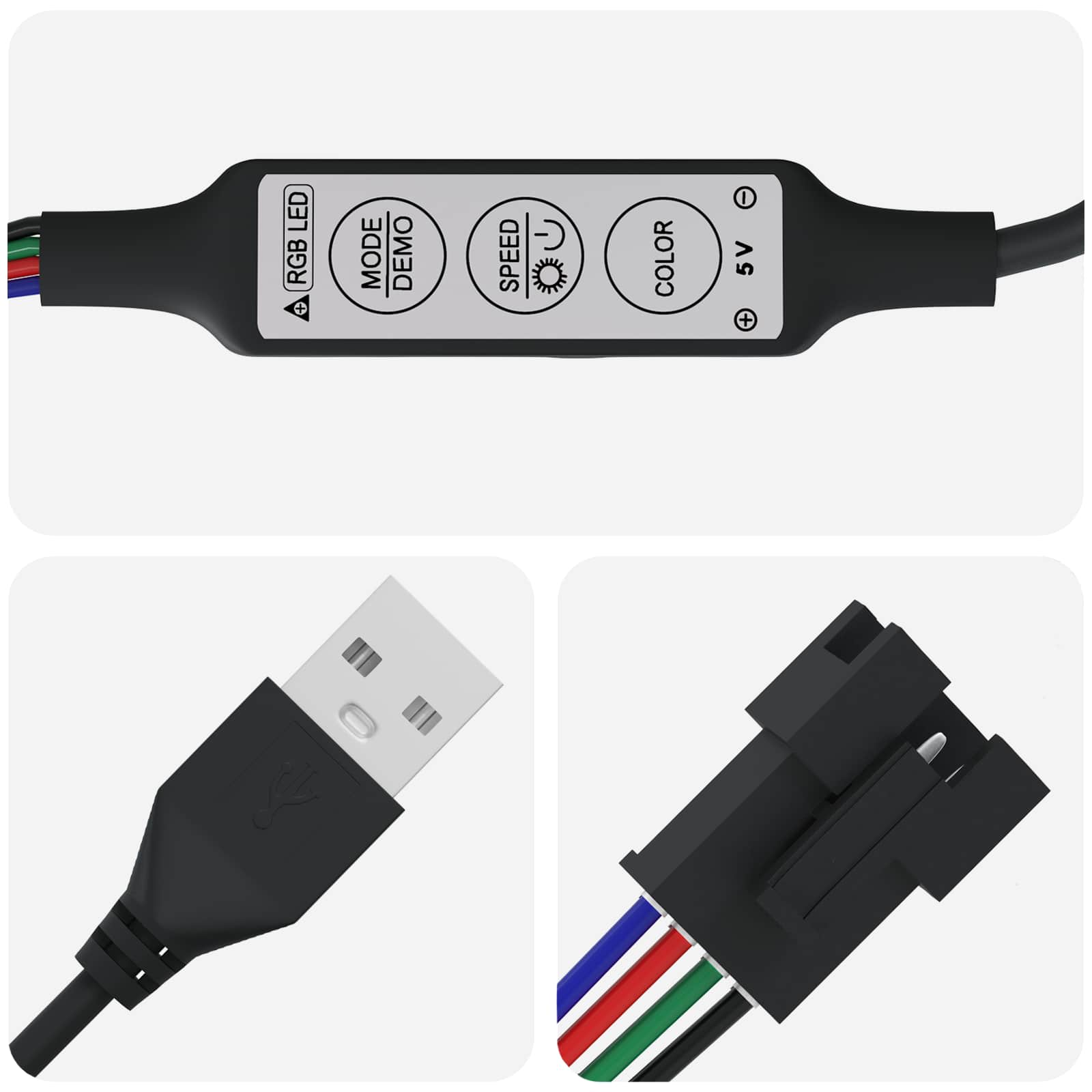 Vidaxl led-strip 2 pcs zwart en transparant 1300 mm koper en kunststof