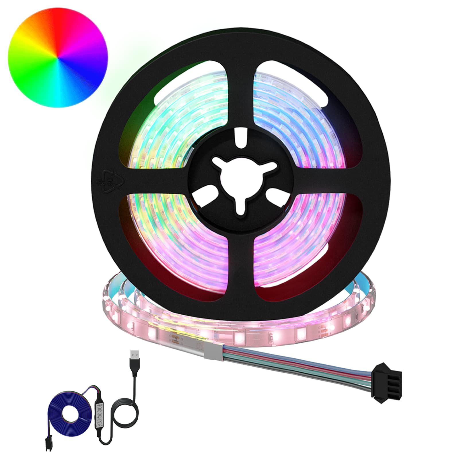 Vidaxl led-strip 2 pcs zwart en transparant 1300 mm koper en kunststof