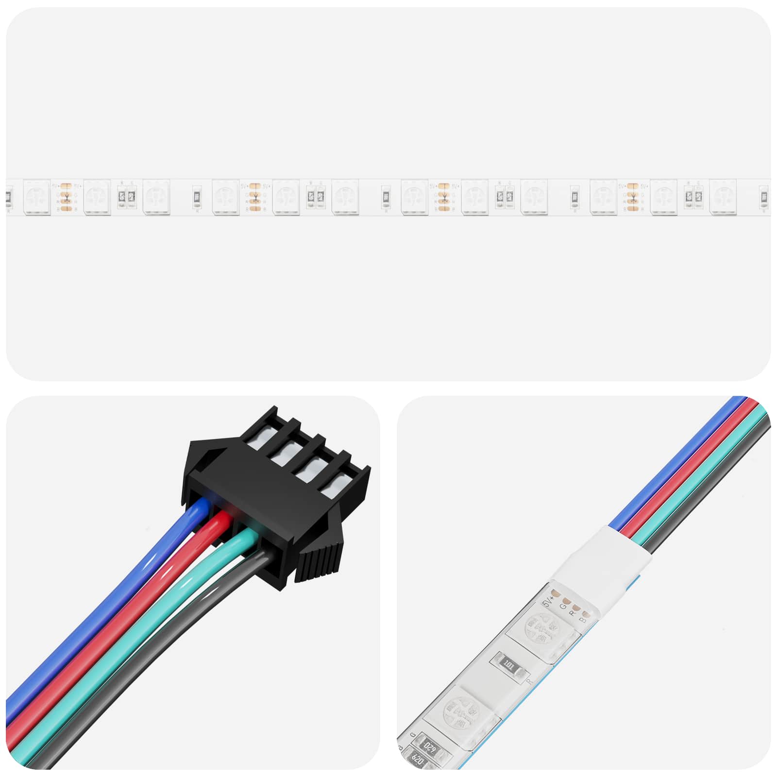 Vidaxl led-strip 2 pcs zwart en transparant 3000 mm koper en kunststof