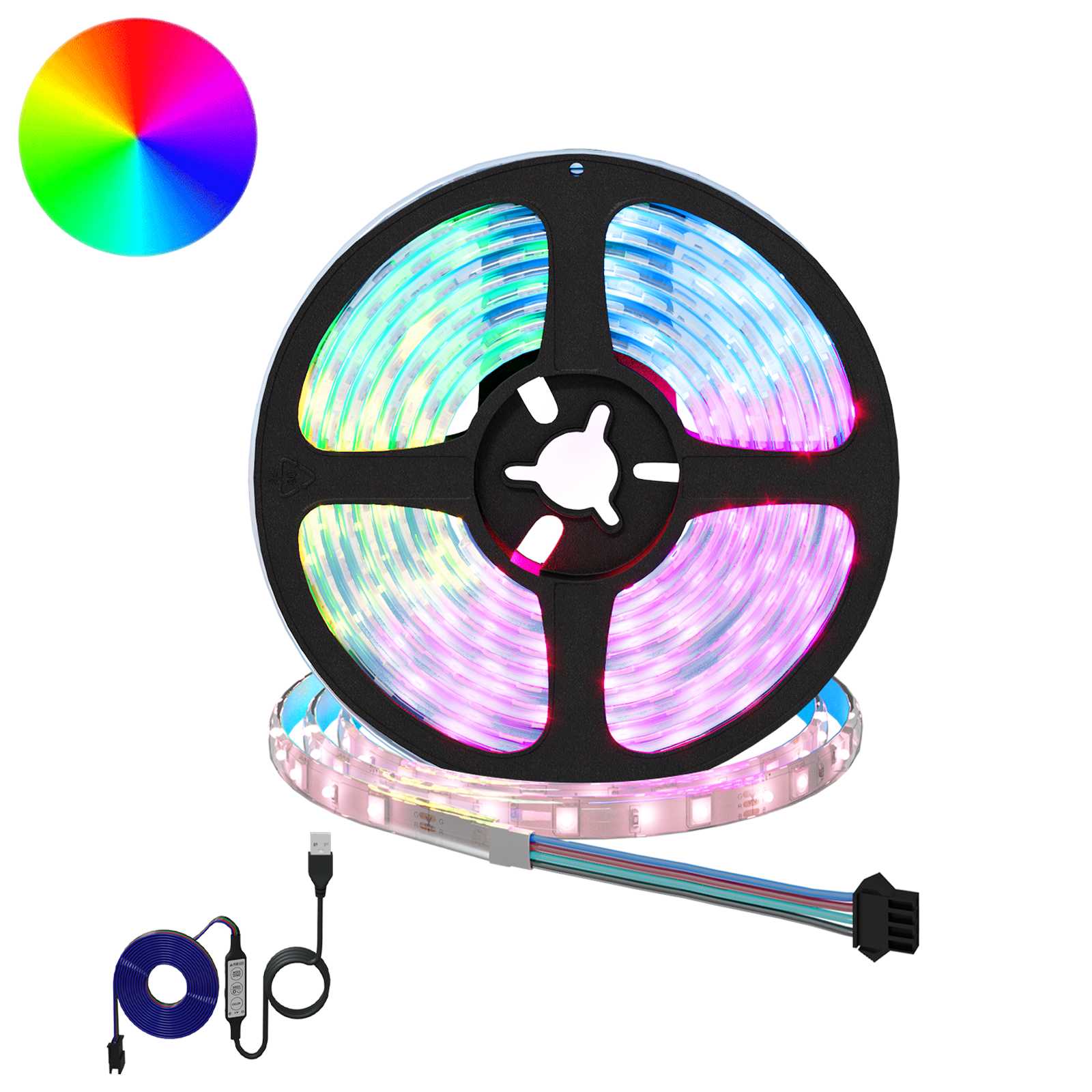 Vidaxl led-strip 2 pcs zwart en transparant 3000 mm koper en kunststof