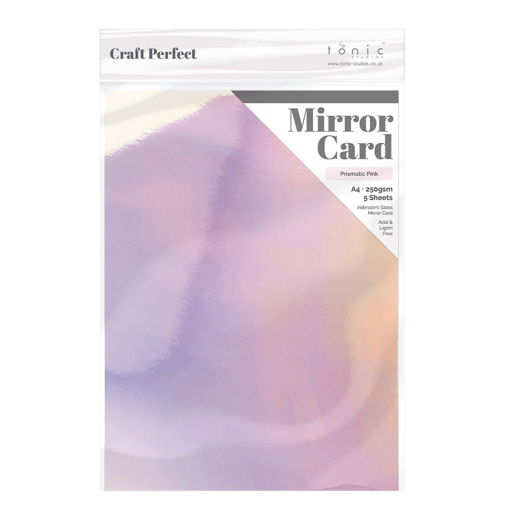 Craft perfect by tonic studios craft perfect • mirror card iridescent 250g prismatic pink 5pcs