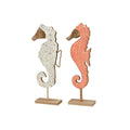 Decoris deco zeepaardje op voet hout 5x13x34cm