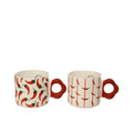 Decoris mok peper porselein 2 assorti 13x8,6x8cm