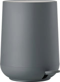 Zone denmark nova pedaalemmer - prullenbak badkamer softclose - afvalemmer klein - toilet badkamer accessoires - kunststof - 3 liter - 23,5 x 20,5 cm - grijs
