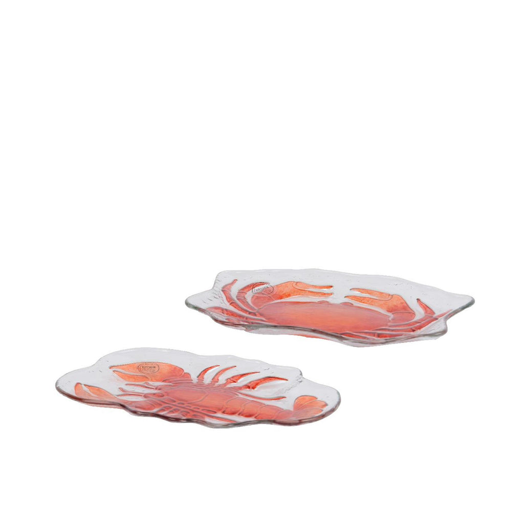 Decoris bord zeedier glas 17,5x26,5x2,5cm