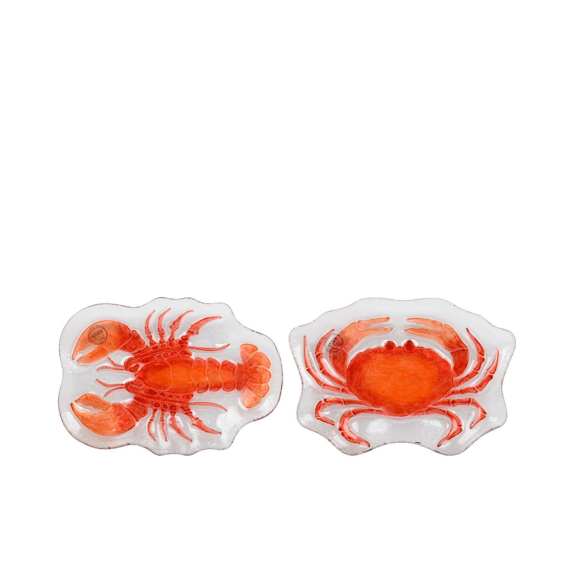 Decoris bord zeedier glas 17,5x26,5x2,5cm