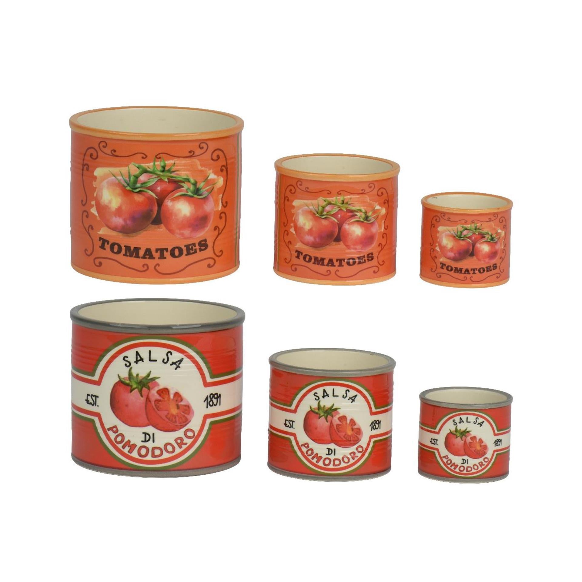 Decoris bloempot tomaat set a 3 ø13,6xh11,8cm