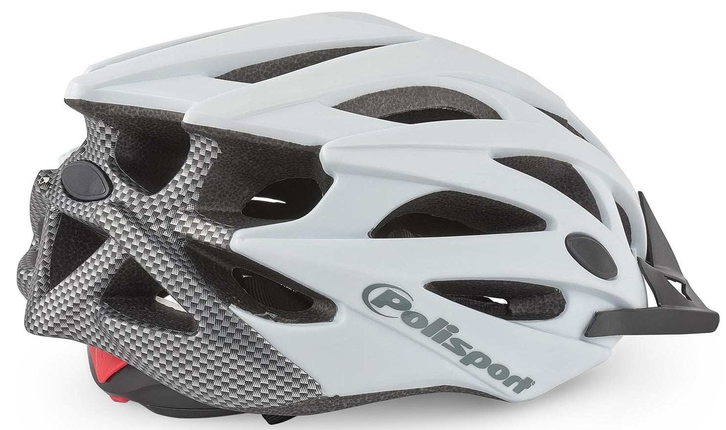 Polisport-Zweig-Fahrradhelm L 58-61 cm weiß matt Kohlenstoff