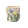Decoris bloempot tulpen dolomiet 10,8x10,6x10cm