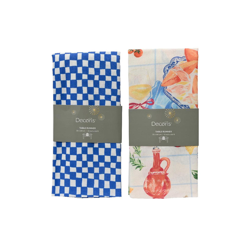 Decoris tafelloper polyester katoen 32x140cm
