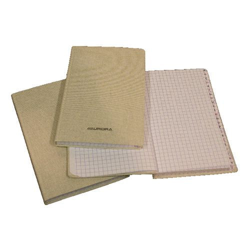 Ingebonden schrift bur-o-class linnen 10,5x16,5cm geruit 5x5mm index a-z