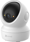 Ezviz h6c g1 2k - beveiligingscamera binnen – 360° pan tilt – smart tracking, color nachtzicht privacy shutter - wifi 6 – microsd cloud – wit - 1 stuk