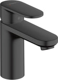 Hansgrohe vernis blend - wastafelmengkraan - ééngreeps bediening - met trekwaste - 100mm maat - mat zwart