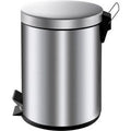 V-part - pedaalemmer 5 liter - stainless steel - mat rvs - prullenbak