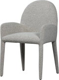 Vtwonen elegance eetkamerstoel met armleuning - grijs - 83x54x57 cm