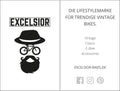 Excelsior messecards trade fair card