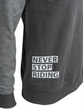 Contec sweatshirt never stop riding ct swaetshirt never stop riding size l black grey