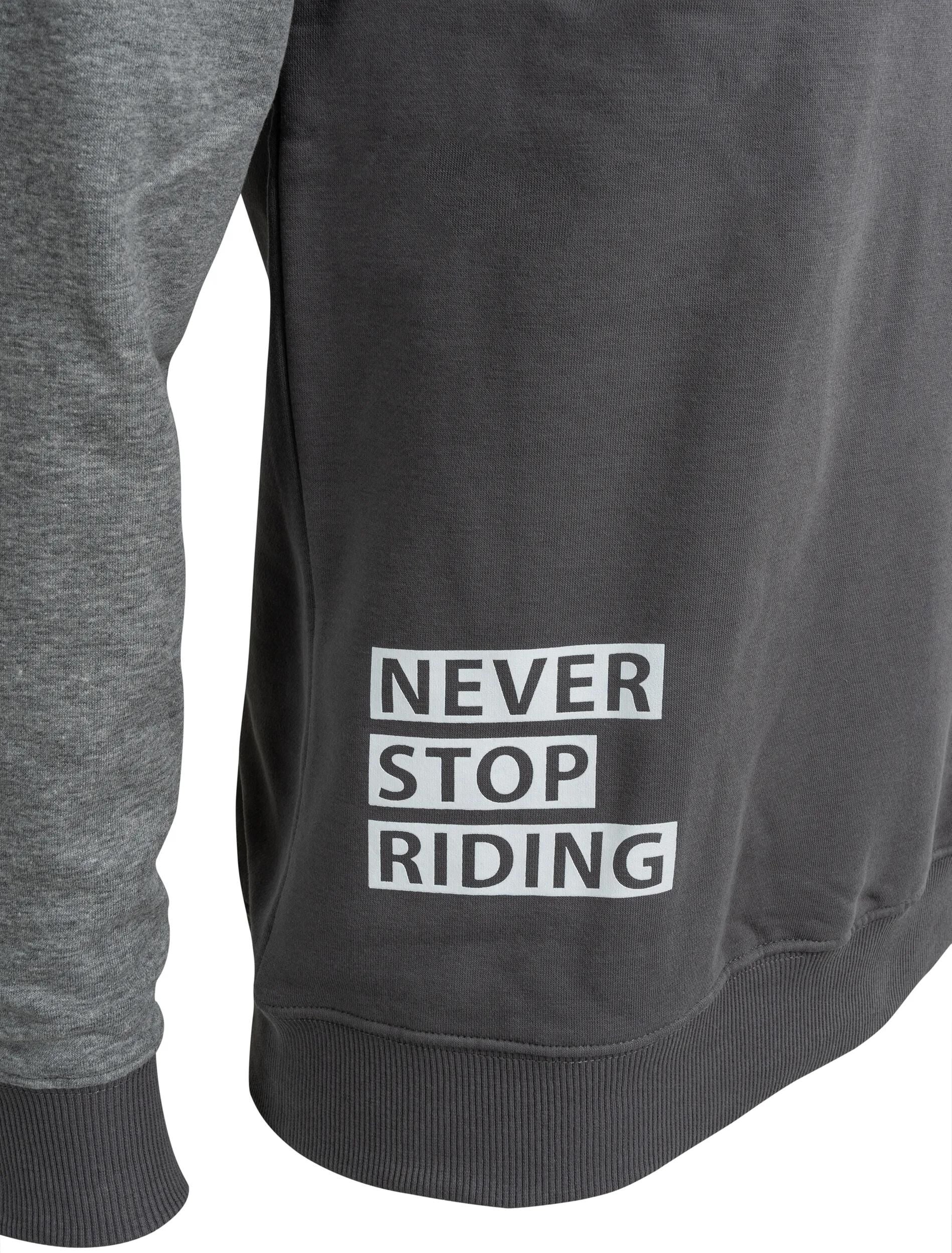 Contec sweatshirt never stop riding ct swaetshirt never stop riding size l black grey