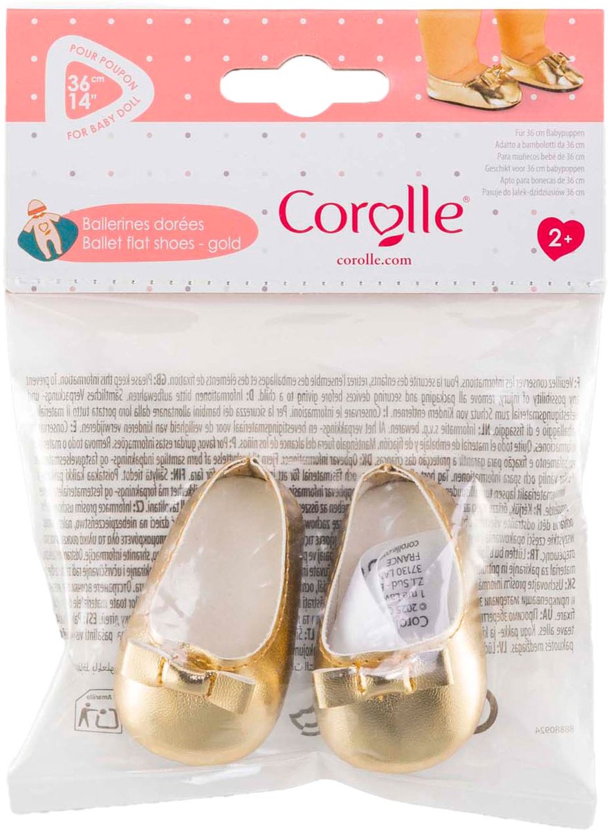 Corolle goldene Ballerinas für Babypuppen, 36 cm