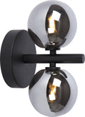 Lucide tycho - wandlamp - 2xg9 - zwart