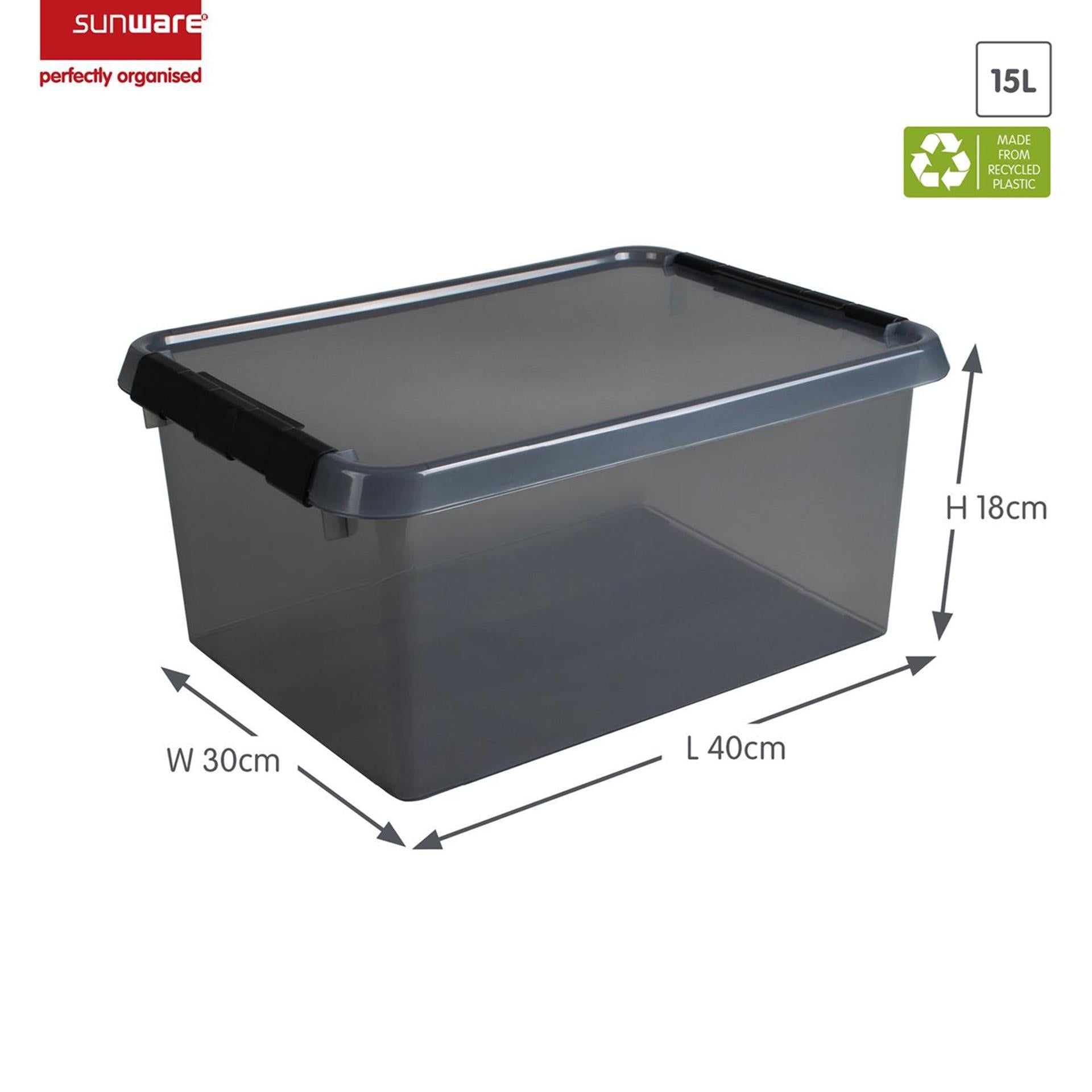 Sunware comfort line opbergbox 15l grijs