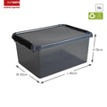 Sunware comfort line opbergbox 15l met deksel transparant grijs