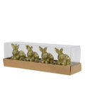 Decoris theelicht konijn set a 4 h6cm goud