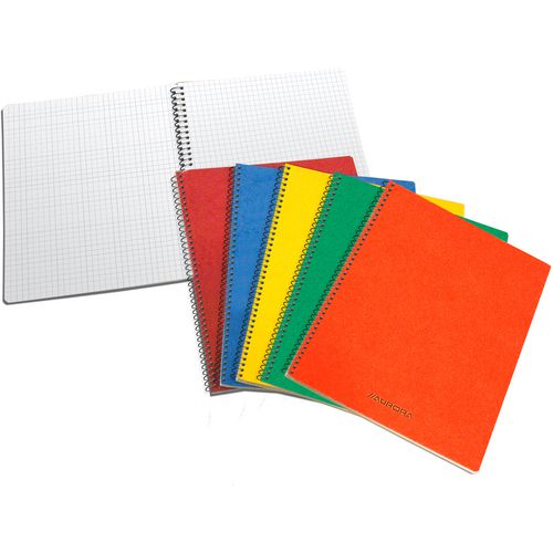 Spiraalschrift 60g m2 16,5x21cm geruit 5x5mm sterk spirraal 30blz 15vel