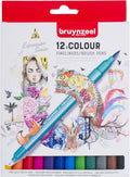 Bruynzeel Fineliner-Pinselstifte, 12 Stk.