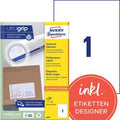 Avery etiketten zweckform 3478 universeel 210x297mm