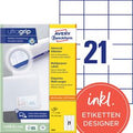 Etiketten avery zweckform 3652 universeel 70x42,3mm